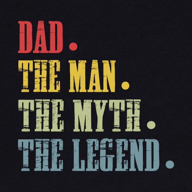 Dad The Man The Myth The Legend T Shirt for Father by Nassif